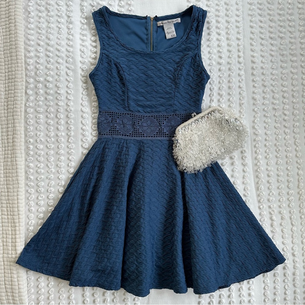American Rag Fit and Flare Sleeveless Dress Lace Waistband Size XXS